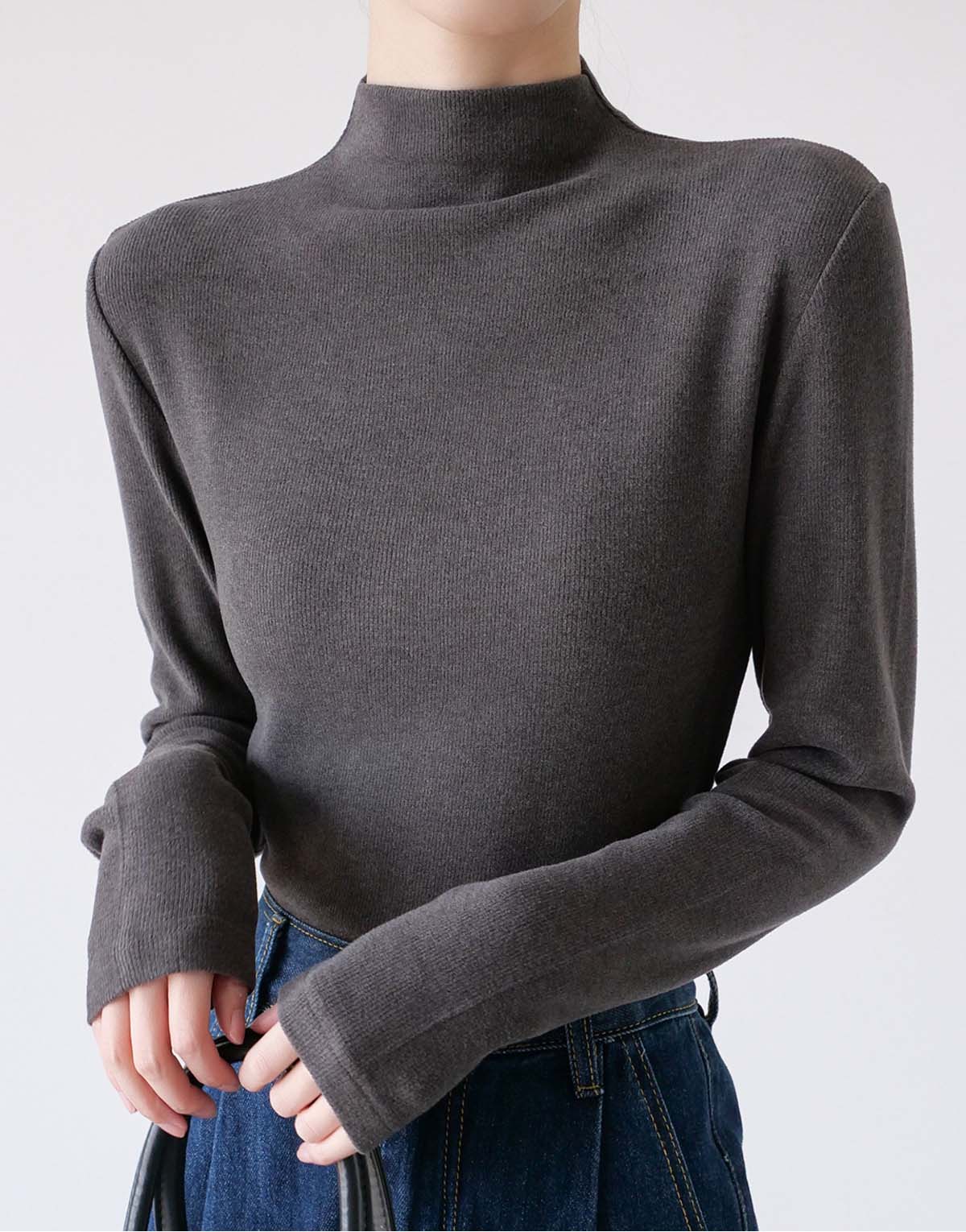 Acetate Wool Turtleneck Base Shirt-t11-3